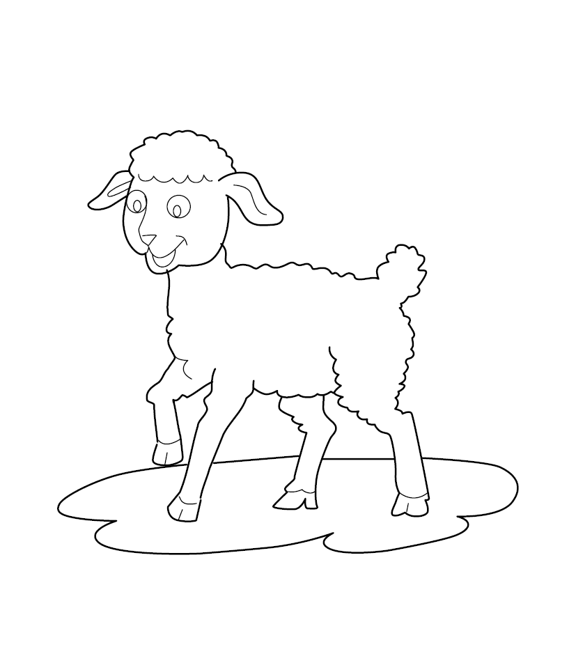 Sheep Colouring Page