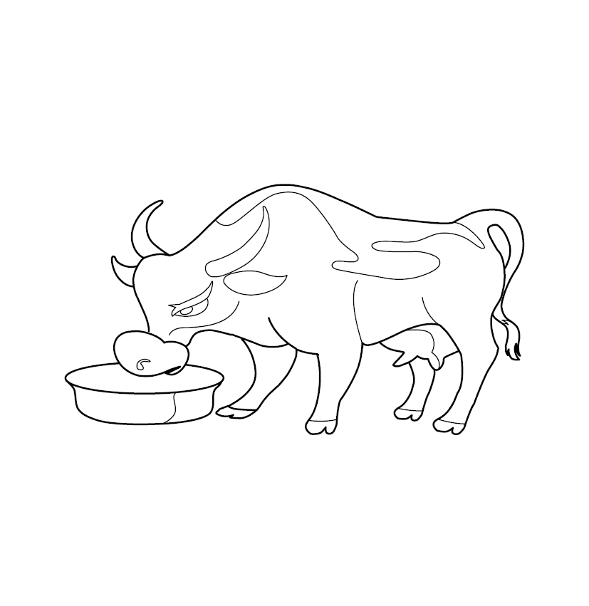 Free Printable Cow Colouring Picture