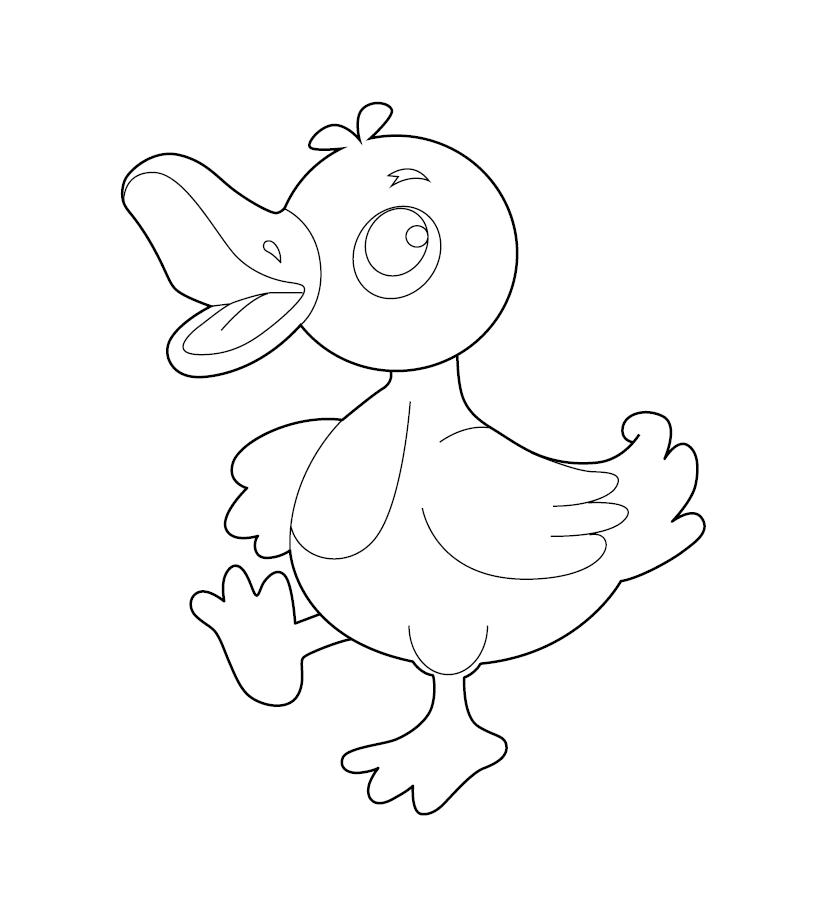 Duck Colouring Page