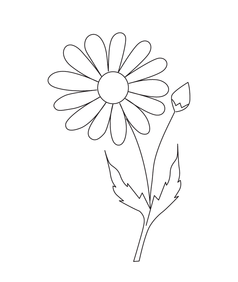 DAISY FLOWER COLOURING IMAGE | Free Colouring Book for Children ...