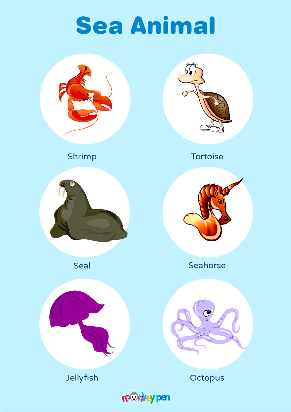 Sea Animal Chart