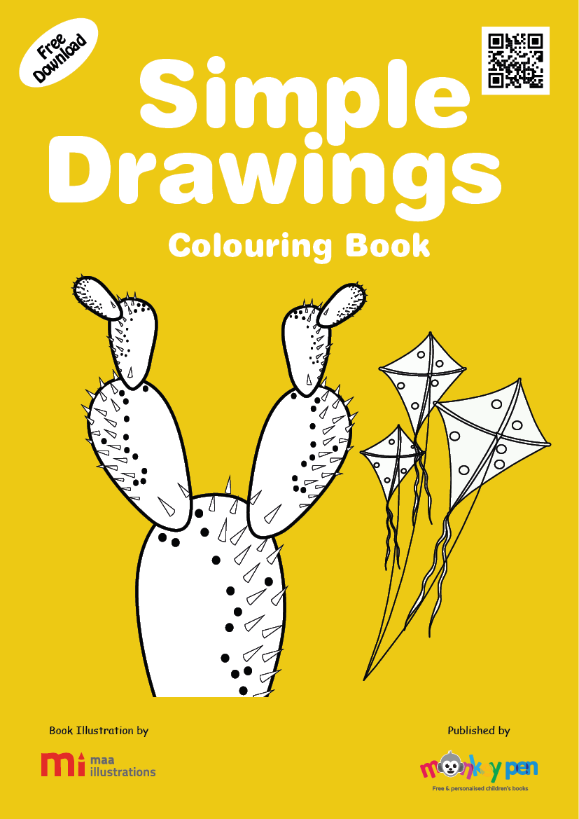 Simple Drawings Colouring Book – Monkey Pen Store