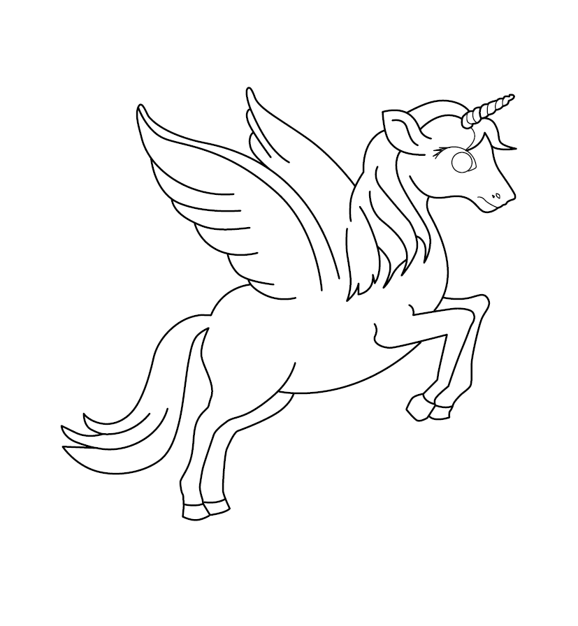 Unicorn Colouring Picture for Kids