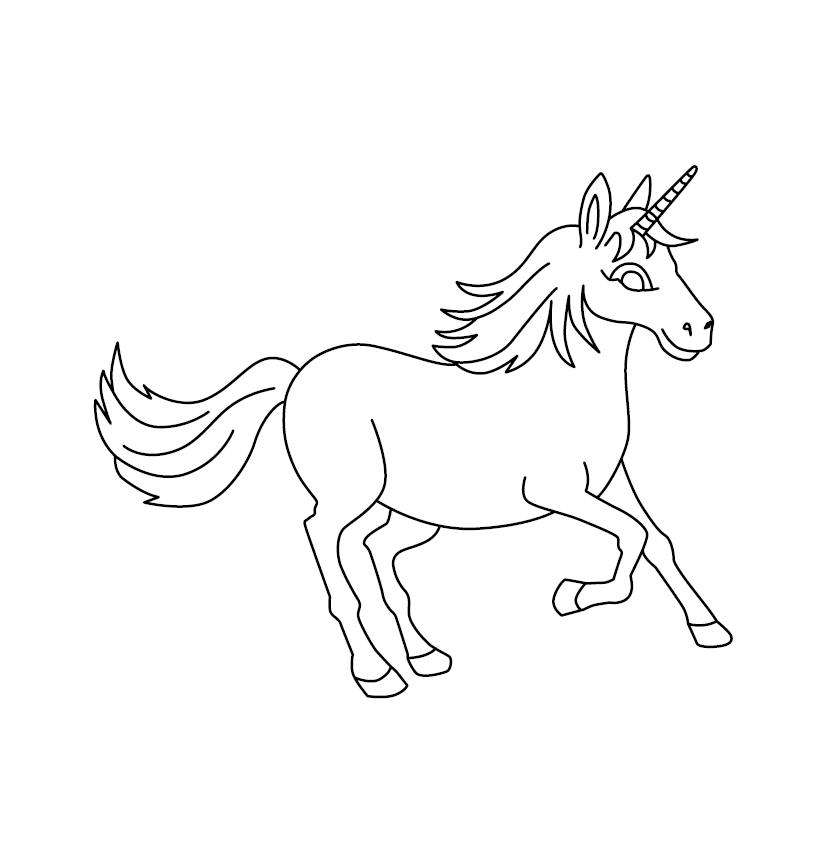 Unicorn Colouring Page for Kids