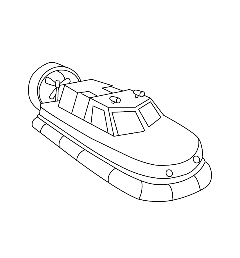 Hovercraft Colouring Image
