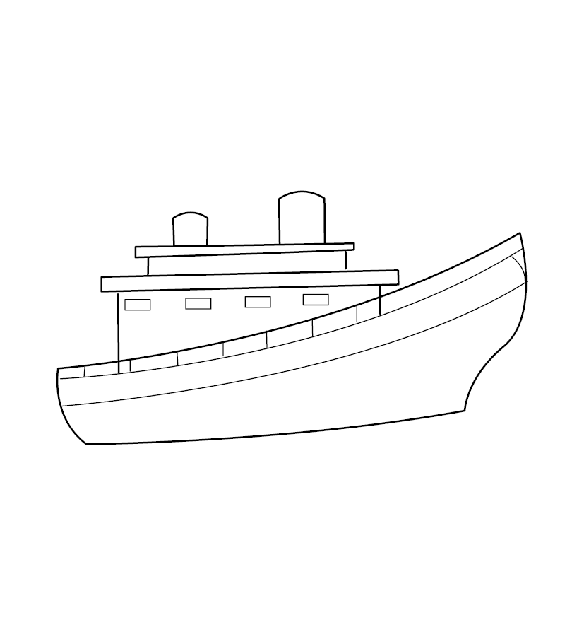 Water Transport Colouring Image