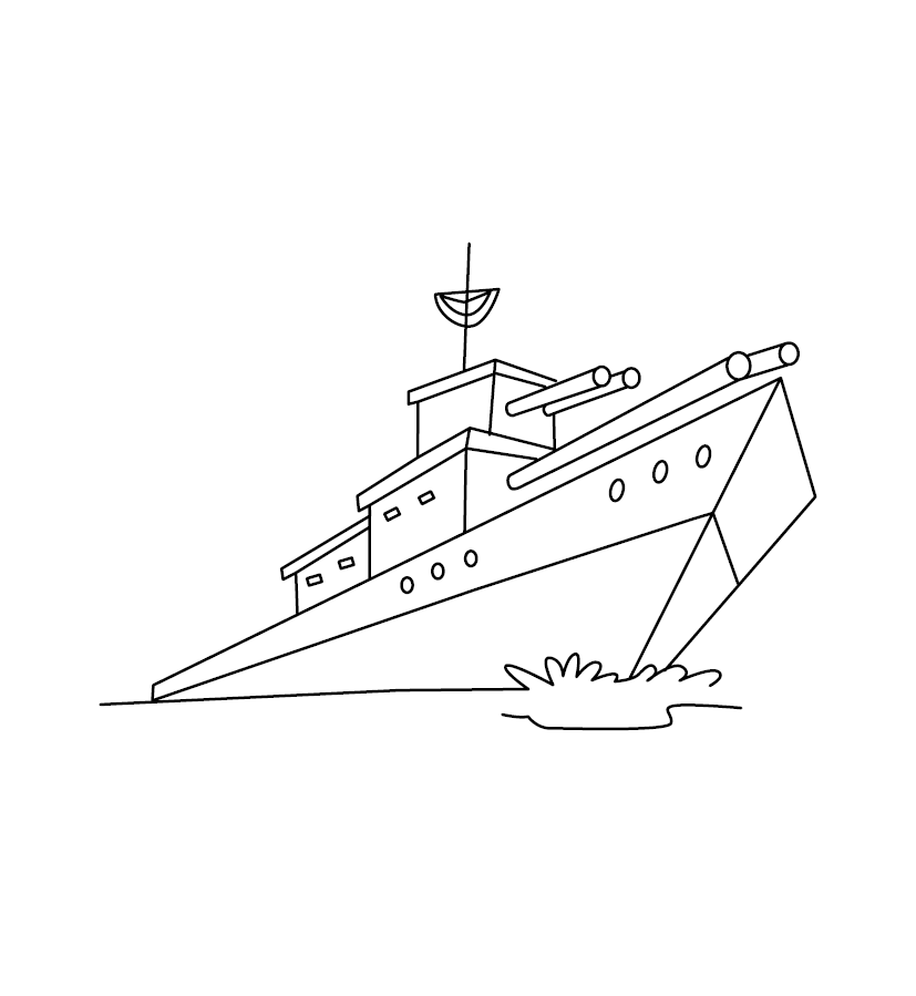 Free Printable Ship Colouring Picture