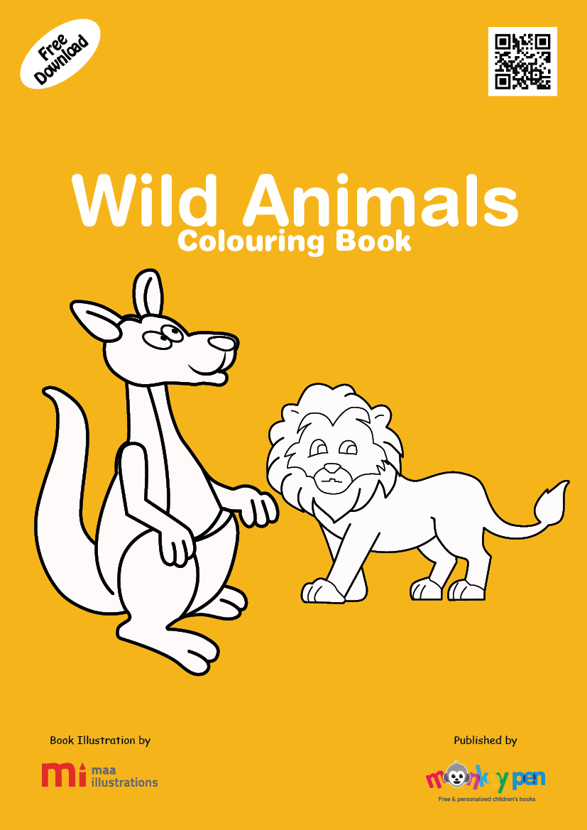 Wild Animals Colouring Book – Monkey Pen Store
