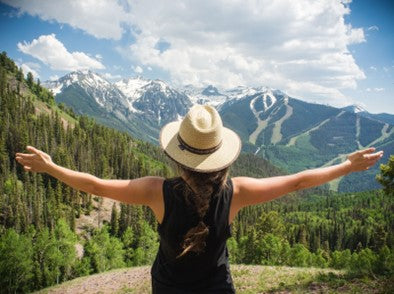 View of mountain range in Telluride 