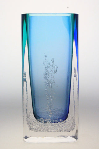 Blue Multicolor Vase by Buzz Blodgett