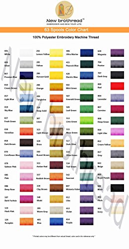 Printable Brother Thread Color Chart