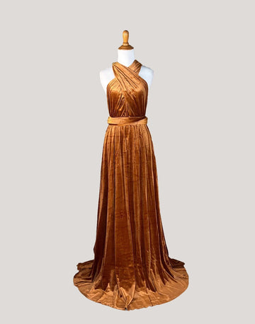 CHAMPAGNE VELVET Multiway Dress Copper Dress Bridesmaid Dress