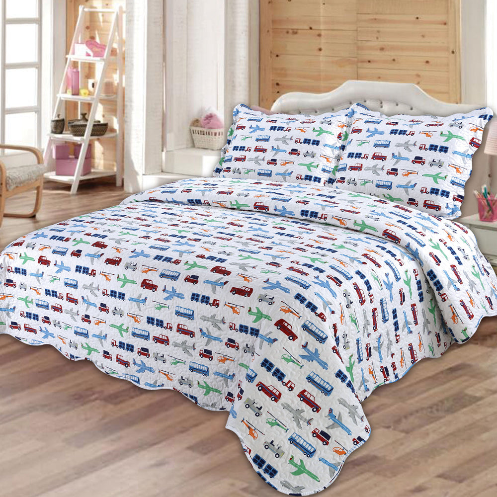 Kids Boys Bedding Set Cars Vehicles Duvet Cover By Quilting Tree