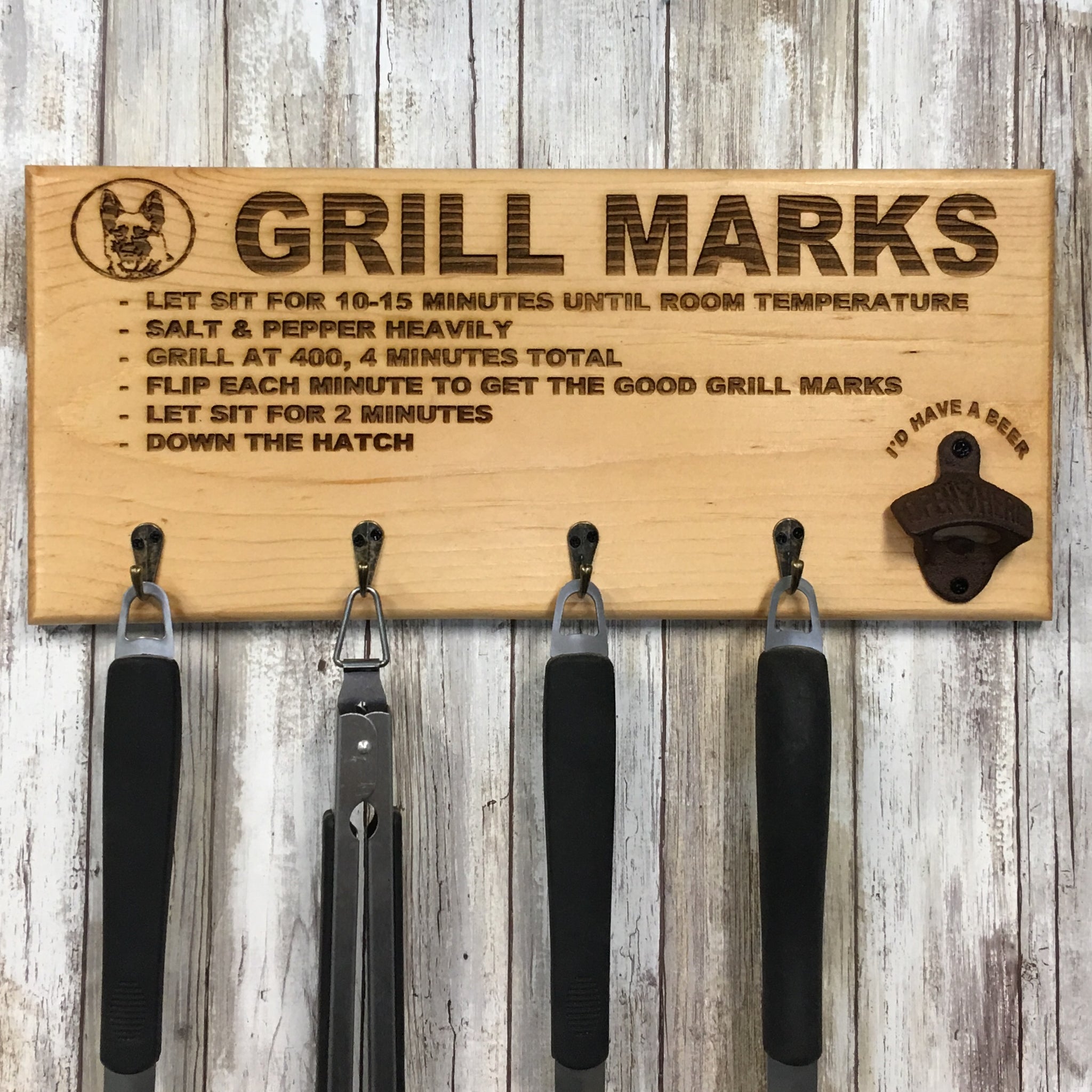 Letterkenny Grill Marks Barbecue Tool Holder with Beer Opener - Laser ...