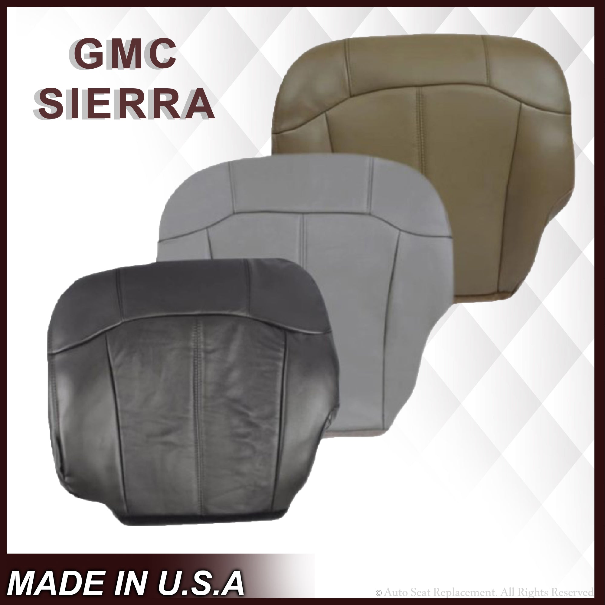 1999-2002 Chevy Silverado Seat Cover in Medium Dark Oak Tan (trim code 672  or 67i)