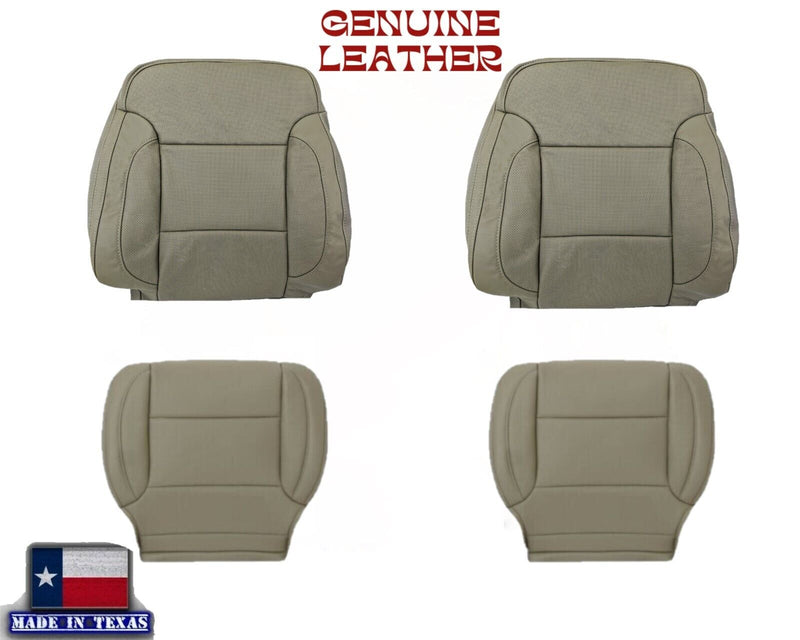 2014 2015 2016 2017 2018 2019 Chevy Silverado Perforated Leather Seat Cover Replacement in Tan (Perforated)