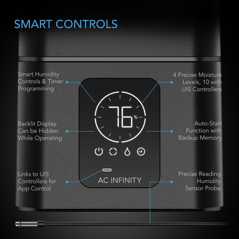 Smart Controls on the AC CloudForge T7 Humidifier