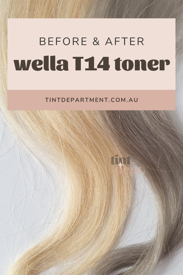 Wella T14 Pale Ash Blonde Toner - Before and After Results - Tint Department