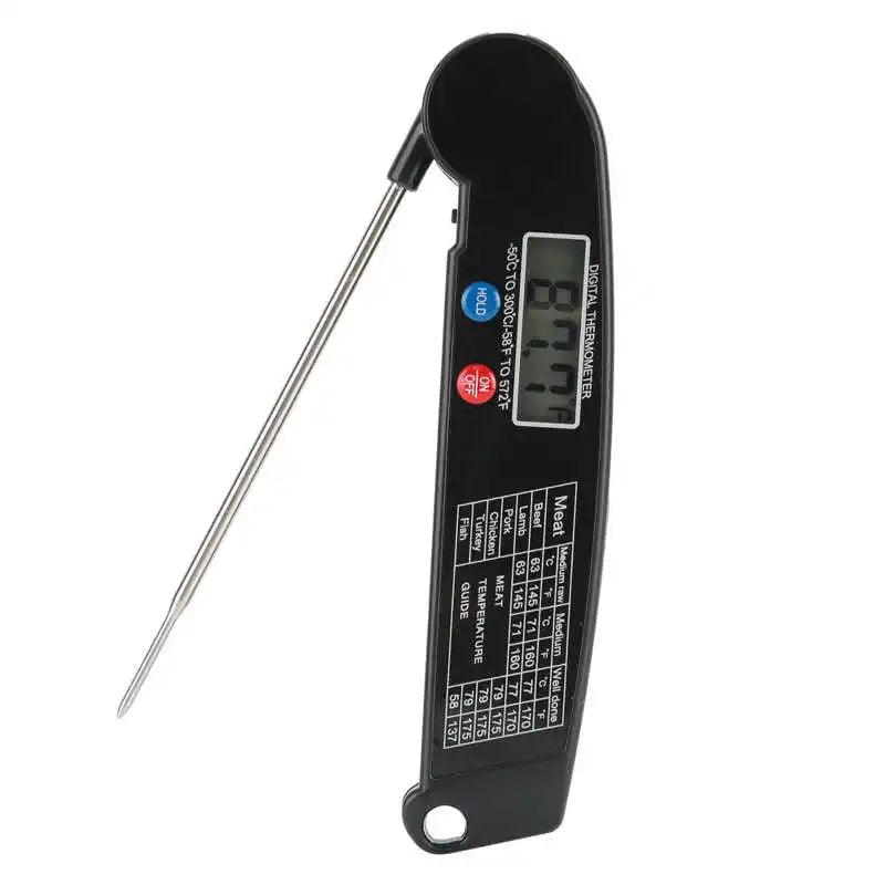  Probe Meat Thermometer Food Temperature Meter Waterproof 50℃  300℃ ABS Digital Folding BBQ Grill : Health & Household