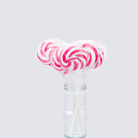 pink and white swirl lollipops large