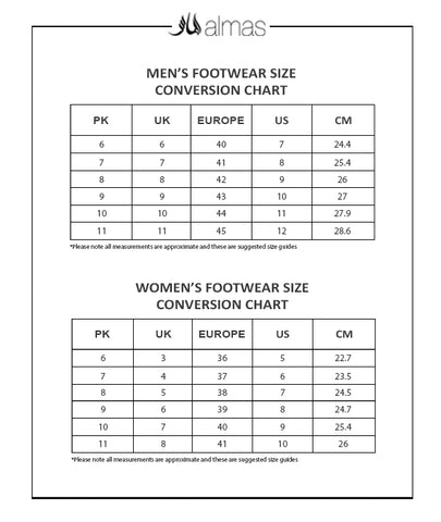 Size Chart – Almas