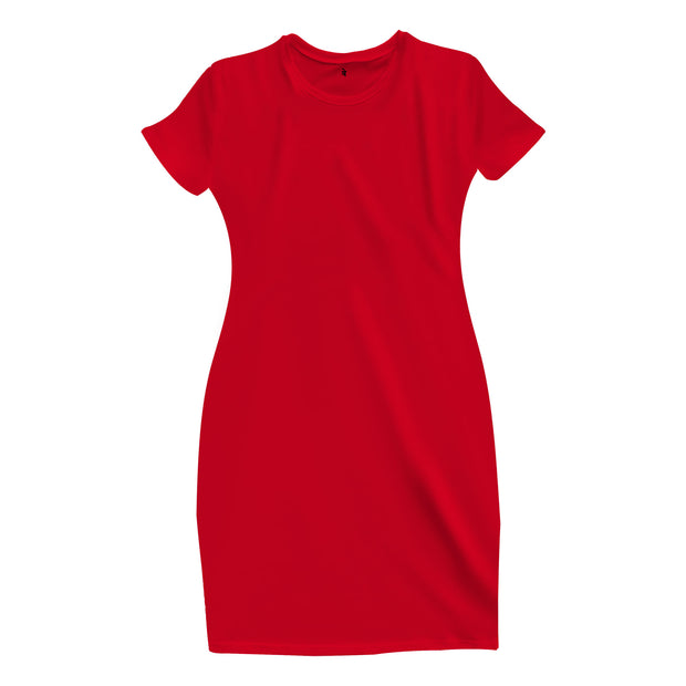 plain red tshirt dress