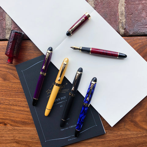 JINHAO X450 - Frosted Black, Marble Red, Marble Blue, Royal Purple, and Sand Gold