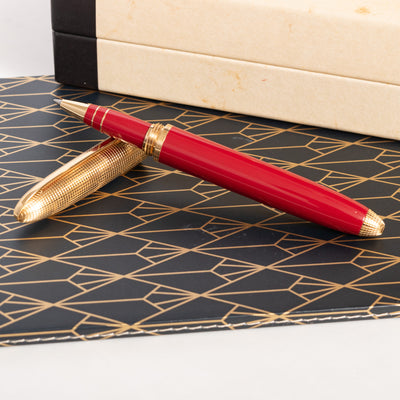 Louis Vuitton Doc Black Leather & Gold Rollerball Pen - Preowned