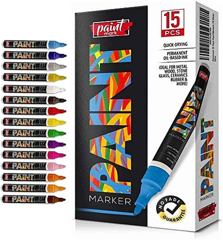 Fine Tip Oil-Based Paint Pens - Set of 15 oil based paint markers