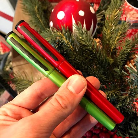 Festive Red and Green Pilot Explorer Fountain Pens