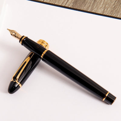 Aurora Ipsilon Deluxe Black & Chrome Fountain Pen – Truphae