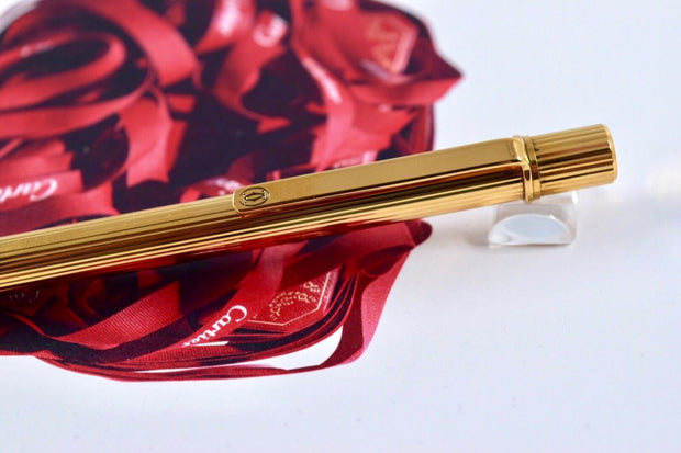 cartier gold ballpoint pen