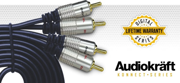 AudioKraft Konnect Series | Premium RCA to RCA Phono Cables