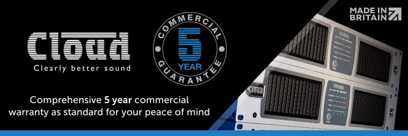 Cloud products have a 5 year commercial warranty as standard