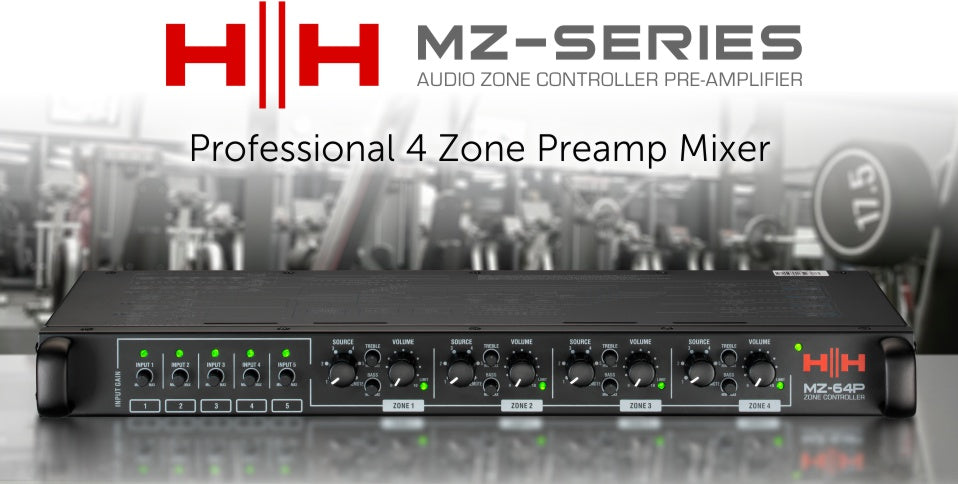 HH Electronics MZ-64P - 4-Zone Preamp Mixer