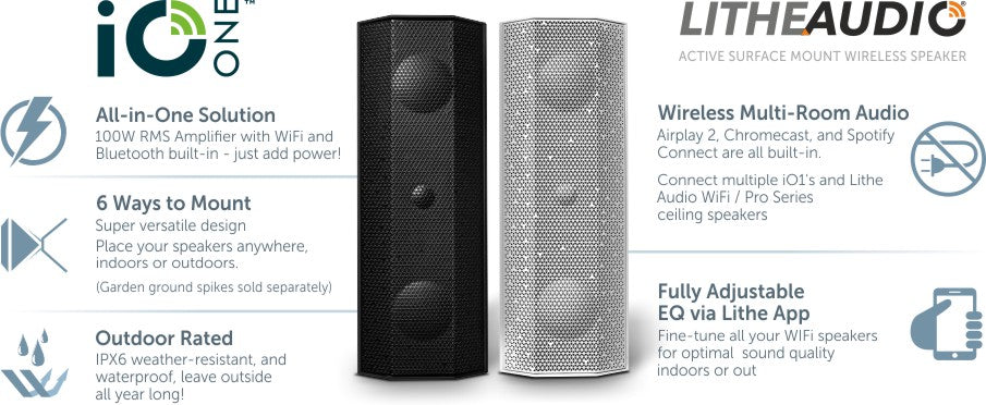 Lithe Audio WiFi In-Ceiling & Garden iO1 Speaker Bundle