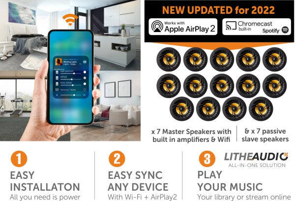 updated 2022 Lithe Audio ceiling speaker