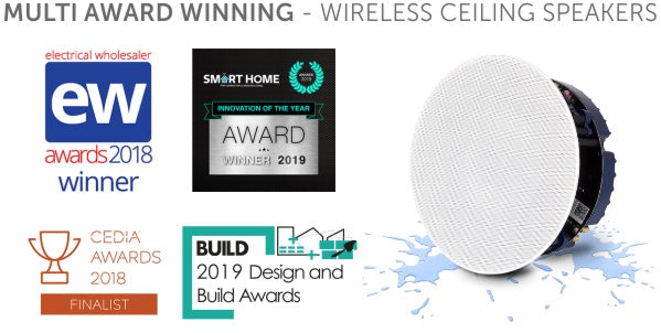 Award winning Lithe Audio IP44 Bathroom ceiling speakers