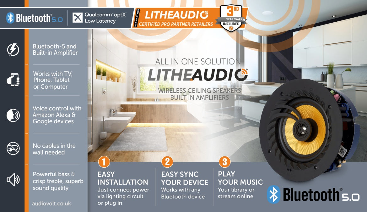 Lithe Audio Bluetooth in Ceiling Speaker