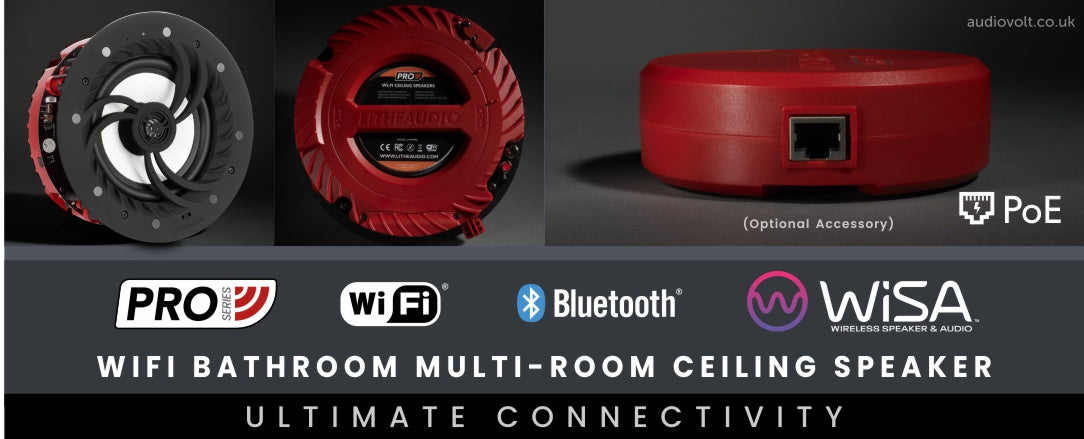 Lithe Audio, PRO Series, IP44 Bathroom - WiFi & Bluetooth Ceiling Speaker
