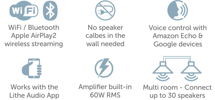 Lithe Audio WiFi V2 Multi Room Ceiling Speaker