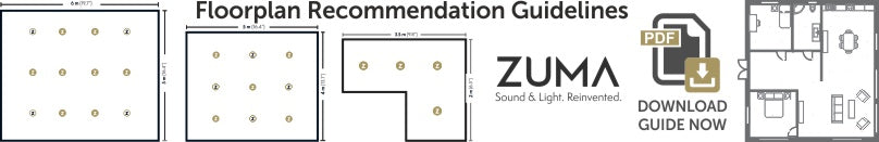 ZUMA sound and light floorplan recommendation guidelines download