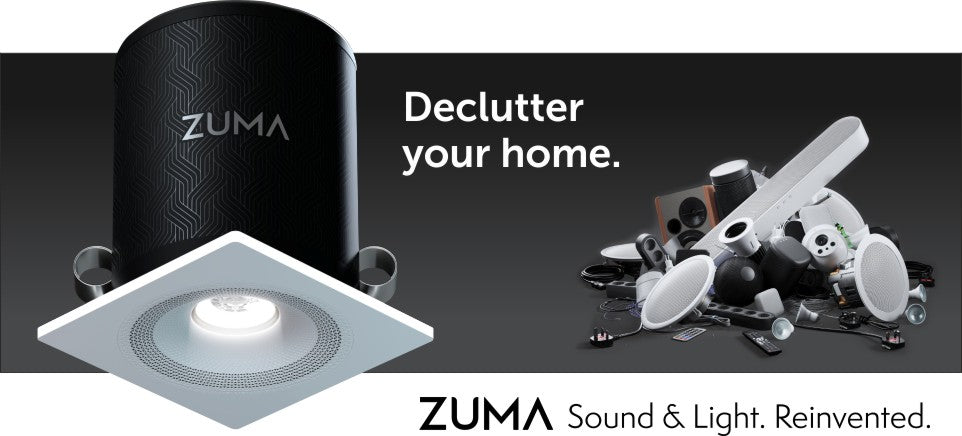 Declutter your home with a Zuma Lumisonic Smart home speaker and lighting system