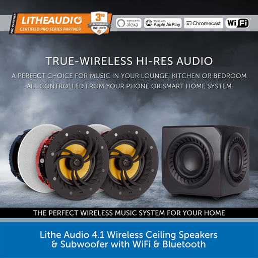 Lithe Audio Pro Series Bluetooth y altavoz de techo WiFi