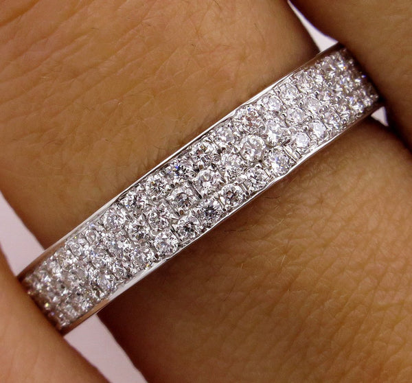 Henri Daussi 5-Row Pink Pave Diamond Band 14K Rose Gold / Diamonds All The Way Around The Band: +$7150