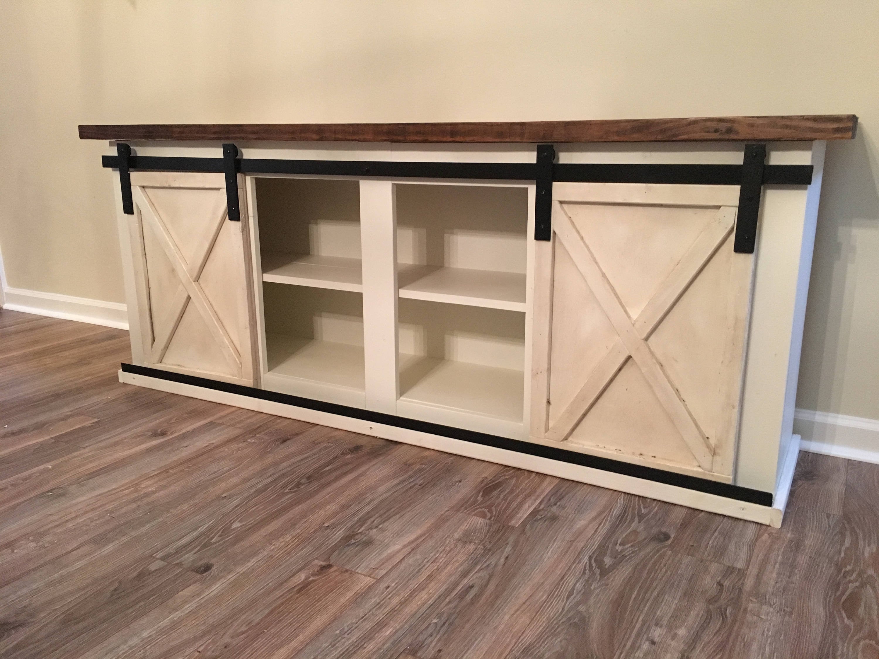 walmart sliding barn door cabinet