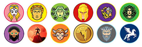 Greek Mythology Badges for Classroom Use