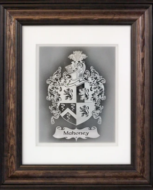 irish crystal family crest gift