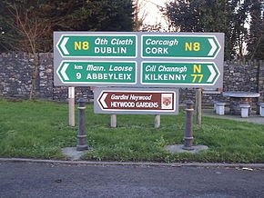 Irish road signs with Irish first, of course. 
