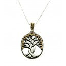 Keith Jack Sterling Silver and 18k gold Tree of Life pendant